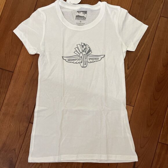 IndyCar T Shirt Women White Indianapolis Motor Speedway Size XL White New - Picture 1 of 4